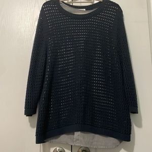 CJ Banks Layered Sweater